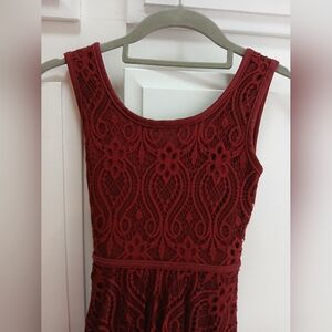 Dreamgirl Burgundy Lace Dress